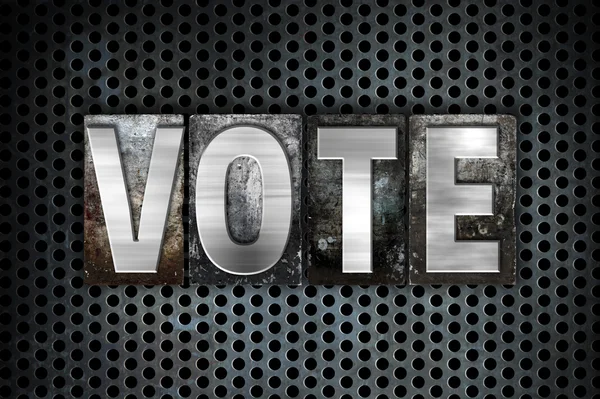 Vote Concept Metal Letterpress Type — Stock Photo, Image