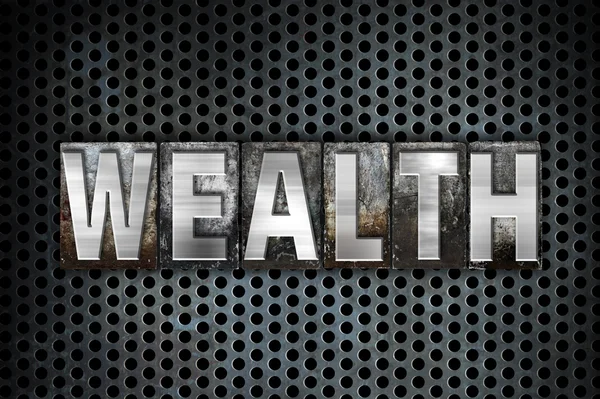 Wealth Concept Metal Letterpress Type