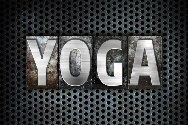 Yoga Concept Métal Letterpress Type — Photo