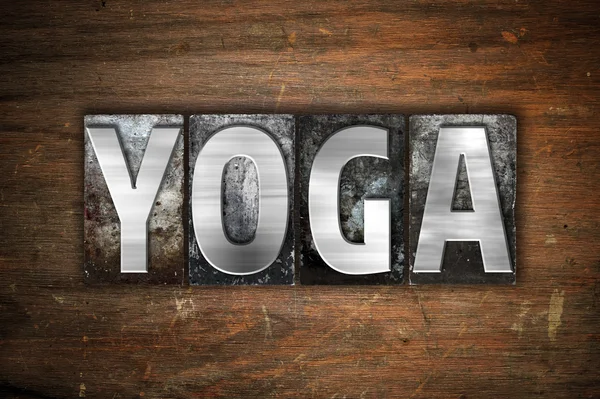 Yoga Concept Métal Letterpress Type — Photo