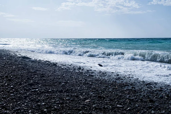 Mar Olas Con Espuma Paisaje —  Fotos de Stock