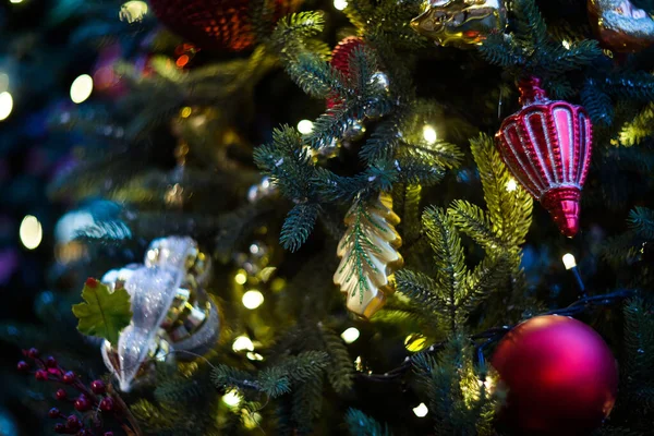 Weihnachten Spielzeug Tannenbaum Hintergrund — Stockfoto