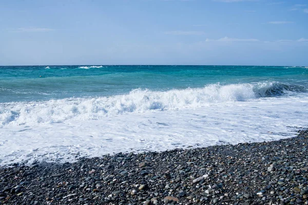 Mar Olas Con Espuma Paisaje —  Fotos de Stock