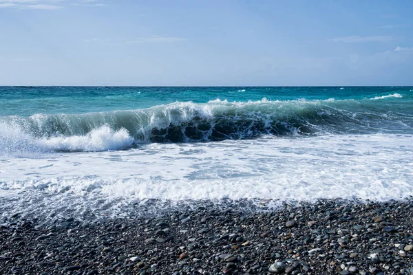 Mar Olas Con Espuma Paisaje —  Fotos de Stock