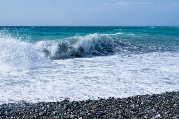 Mar Olas Con Espuma Paisaje —  Fotos de Stock