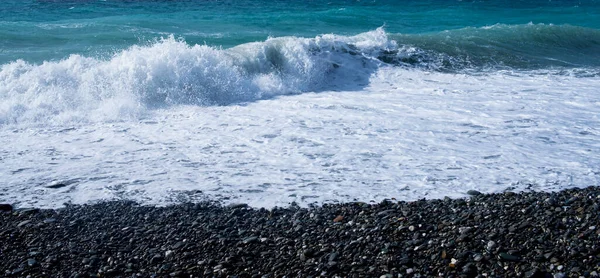 Mar Olas Con Espuma Paisaje —  Fotos de Stock