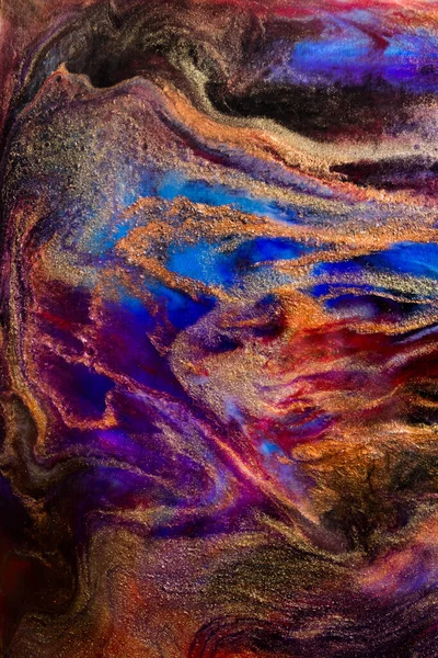 Фиолетовый Золотой Абстрактный Фон Смолы — стоковое фото
