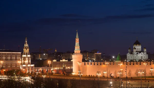 Moscow Kremlin Night Travel Landmark — Stock Photo, Image