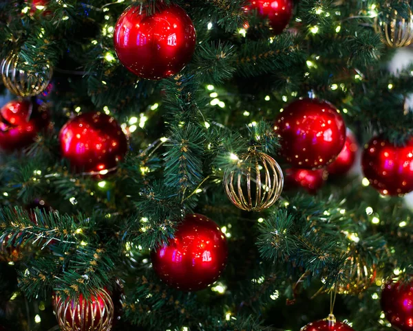 Frohes Neues Jahr Und Frohe Weihnachten Hintergrund Mit Tannenzweigen Und — Stockfoto