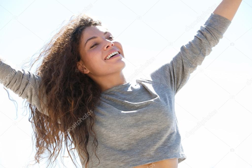 beautiful young woman smiling