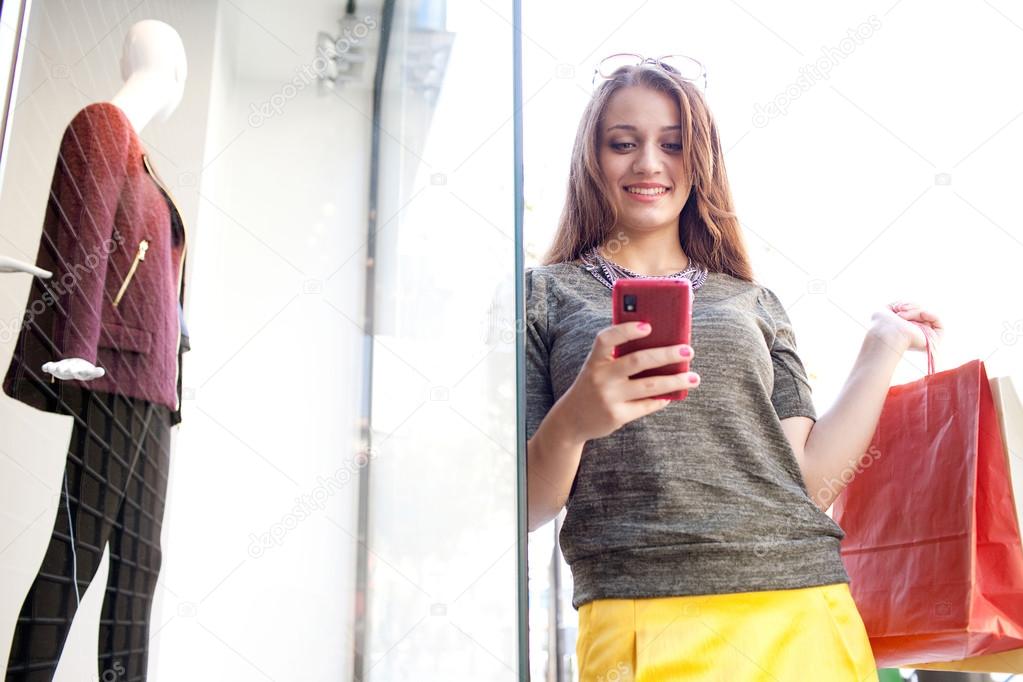 woman using a smartphone