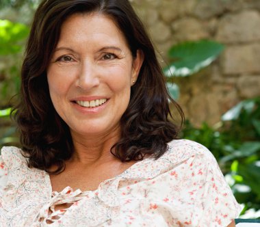 portrait of a beautiful and fresh senior woman