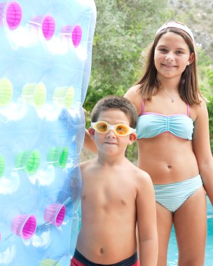 portrait of a young brother and sister