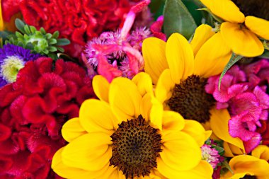 bouquet of a different color flowers