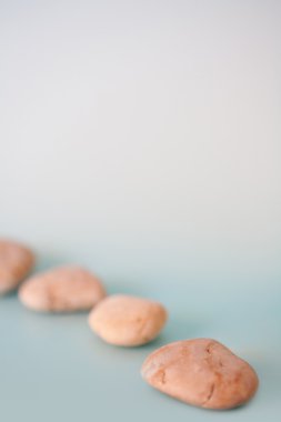 line of natural stones