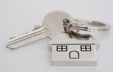 New home owner mortgage keys and keyring