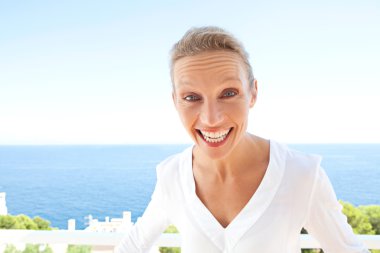 portrait of happy and joyful woman
