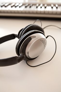 modern pair of stereo headphones