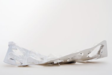 empty packet of medicine pills