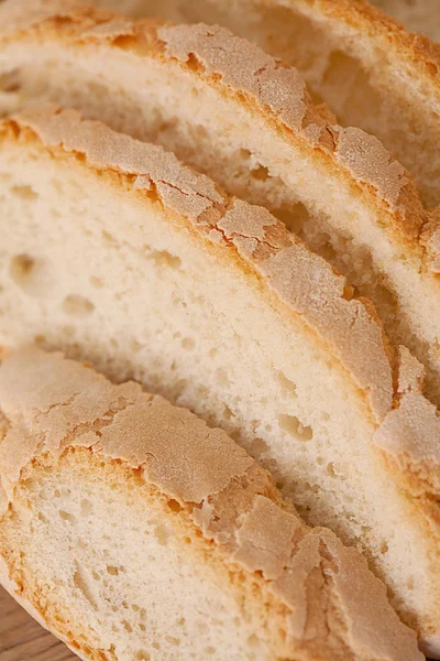 Home baked loaf of white bread — Stok fotoğraf