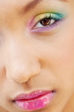 beauty portrait of a young girl face