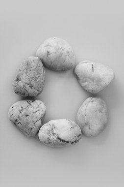 pile of natural stones in a circle formation