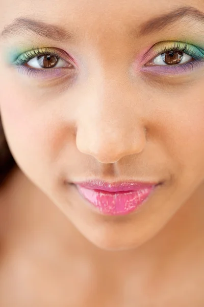 Beauty portrait of a young girl face — Stock Fotó