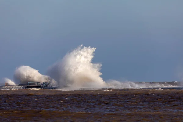 Onde Sul Lago Michigan Nel Wisconsin — Foto Stock