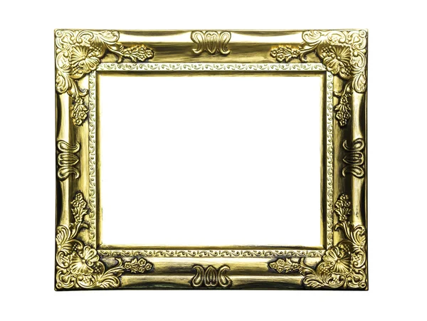 Quadro clássico dourado isolado — Fotografia de Stock