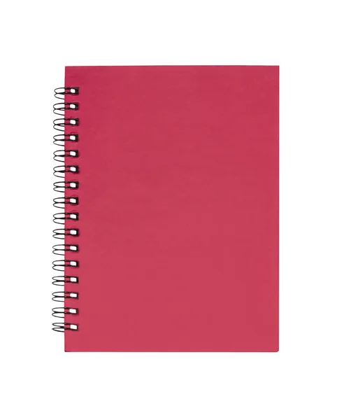 Röd följenoten bok isolerade Stockbild