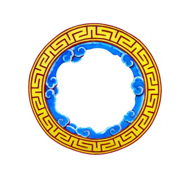 Altın dairesel Çin çerçeve