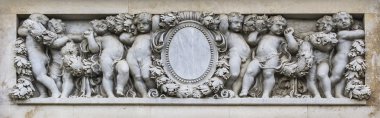 Sculpture on the building wall