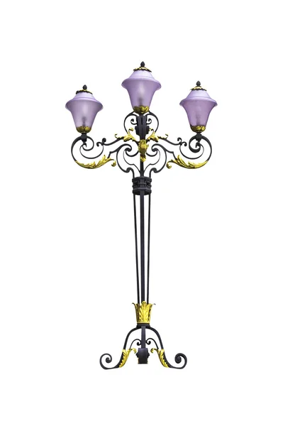 Violet light pole on white — Stock Photo, Image