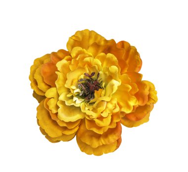 Beyaz turuncu yapay çiçek