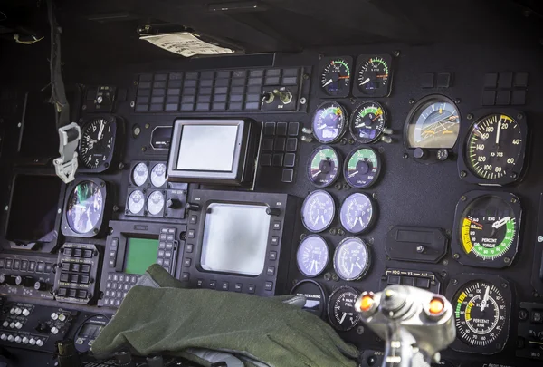 Cockpit des Hubschrauberpiloten — Stockfoto