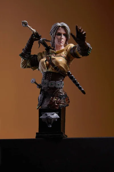 Ciri Figurine - Computer Game Character The Witcher 3: Wild Hunt and the character of the book.