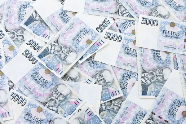 Czech paper money on white background — Stock Photo, Image