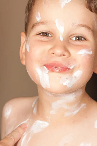 Detail van de baby met waterpokken uitslag — Stockfoto