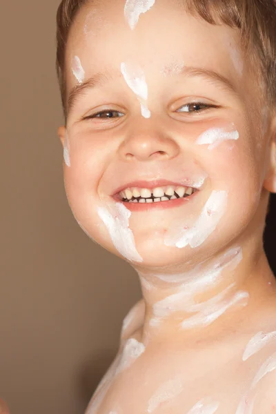 Detail van de baby met waterpokken uitslag — Stockfoto