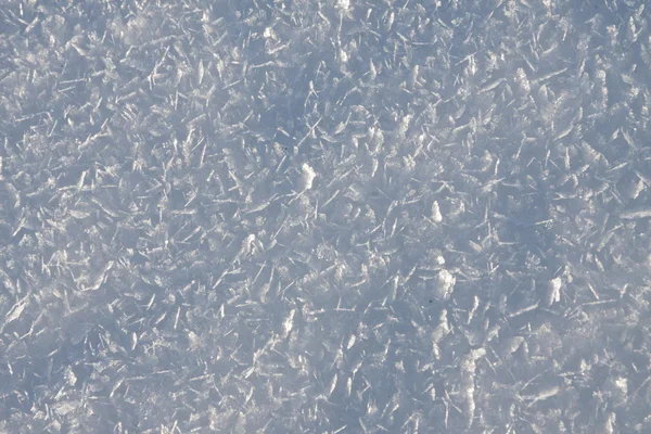 Textura de invierno - detalle nieve con sol y cristales — Foto de Stock