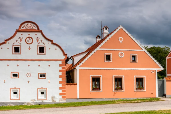 Cseh Köztársaság - Unesco falu Holasovice, Dél-Csehországban — Stock Fotó