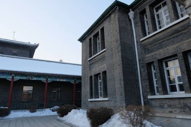 Changchun - 5 Ocak 2020 tarihinde Çin 'in Changchun şehrinde bulunan Manchu İmparatorluk Sarayı Müzesi. Saray, Çin 'in son imparatoru Puyi' nin ikametgahıydı..