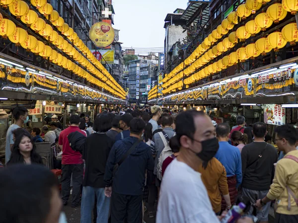 Keelung Miaokou Nachtmarkt Fassade April 2021 Keellung Taiwan — Stockfoto