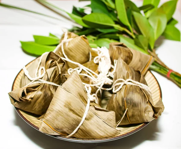 Dragon Boat Festival Čínská Rýže Knedlík Maso Zongzi — Stock fotografie