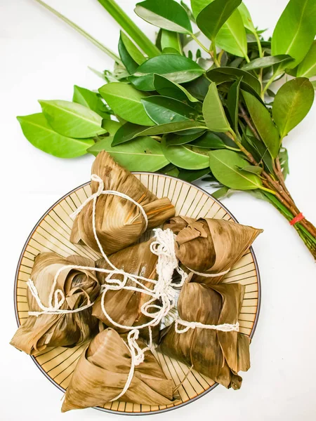 Dragon Boat Festival Čínská Rýže Knedlík Maso Zongzi — Stock fotografie