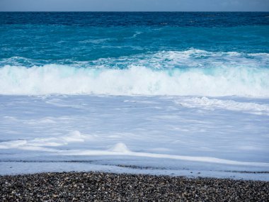 Hualien, Tayvan 'daki plaj ve deniz.