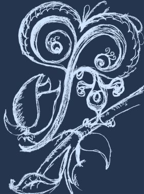 Kuş dal, vektör kartı