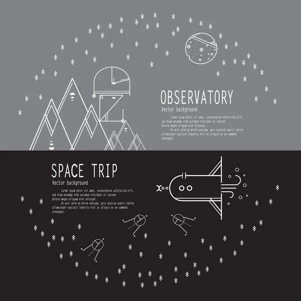 Πανό για διαστημικά ταξίδια — Διανυσματικό Αρχείο