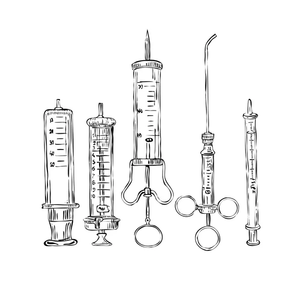 孤立的白色背景上的注射器帽 — 图库矢量图片