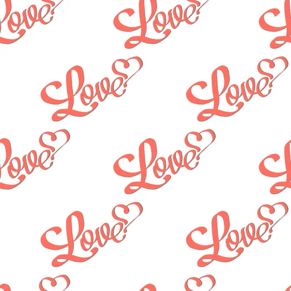 Шаблон с надписью Любовь — стоковый вектор